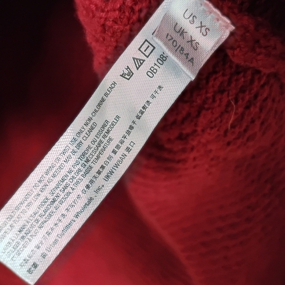 Free People Beach Hailee Waffle Knit Henley Pullover In Mulberry XS - Picture 7 of 8